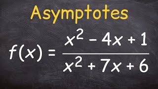 Finding the asymptotes [upl. by Nirej468]