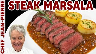 Steak Marsala  Chef JeanPierre [upl. by Selbbep]