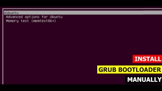 How to install grub bootloader manually [upl. by Odelet]