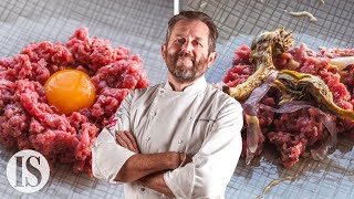 Tartare di carne originale vs gourmet con Cristiano Tomei [upl. by Conney722]