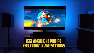 Test Ambilight TV Philips 55OLED80712 and Settings [upl. by Nuhsed]