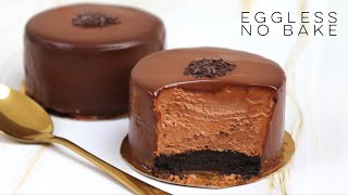 Oreo Chocolate Mousse Cake  NoBake Chocolate Mousse Cake Recipe [upl. by Ydospahr882]