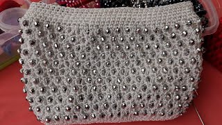 Bolso Tejido a Crochet Con CristalesLA LUNA DEL CROCHET [upl. by Nuawd]