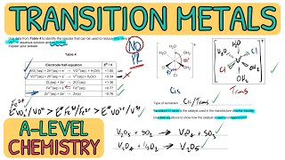 Transition Metals  Exam Question Walkthrough｜A Level Chemistry AQA [upl. by Carin]