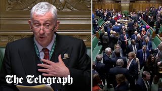 Commons chaos Sir Lindsay Hoyle apologises after MPs walk out in protest [upl. by Elspeth]