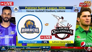 🔴Live PSL  KAR vs LAH Live PSL 26th Match  Karachi Kings vs Lahore Qalandars Live cricketlive [upl. by Anema852]