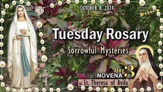 🌹TUESDAY Rosary🌹 Day 3 NOVENA to St Theresa of Avila SORROWFUL Mysteries OCTOBER 8 2024 Scenic [upl. by Jeunesse719]