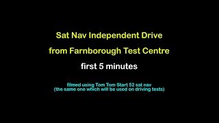 Sat Nav Independent Drive Farnborough Driving Test Centre [upl. by Schroer419]