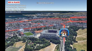 Copenhagen marathon 2024 fly over the marathon course Video of the race path [upl. by Akemed]