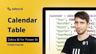 Power BI How To Create a Calendar Table  Zebra BI Crash Course Step 1 [upl. by Gerrard845]