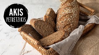 Seeded Whole Wheat Bread  Akis Petretzikis [upl. by Htnamas]