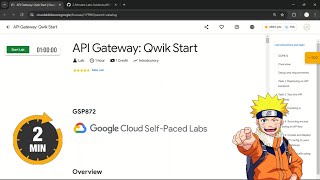 API Gateway Qwik Start  qwiklabs  GSP872 [upl. by Adnohsak424]