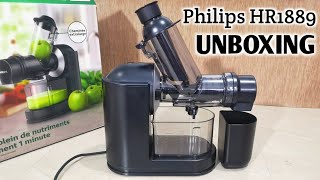 Unboxing Slow Juicer Philips HR188970 Indonesia [upl. by Zednanref]