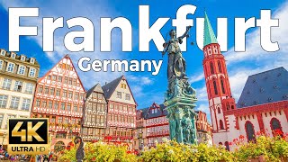 Frankfurt 2022 Germany Walking Tour 4k Ultra HD 60 fps  With Captions [upl. by Oirtemed]