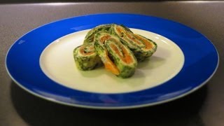 Low Carb Lachsröllchen mit Frischkäse Spinat und Dill Fitnessrezept [upl. by Alieka]