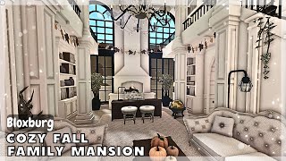 BLOXBURG Fall Family Mansion Speedbuild interior  full tour Roblox House Build [upl. by Eirffej378]