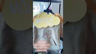 Making a personalized name sign 💛 babyshower diy craft gift personalizedgifts [upl. by Dranyam]