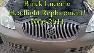 Buick Lucerne Headlight Replacement 20062011 [upl. by Terrag980]