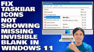 How To Fix Taskbar Icons Not Showing Missing Invisible Blank in Windows 1011 [upl. by Obie]