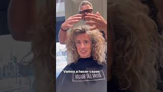 Respetando el patrón del rizocortedecablo peinado balayage peluquera hairdresser estilista [upl. by Seys]