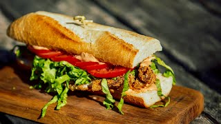 Easy Recipe SouthernFried Rockfish Poboy Sandwich [upl. by Snapp972]