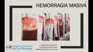 Hemorragia masiva en Anestesiología [upl. by Sirovart]