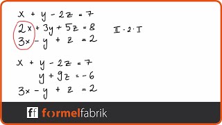 Gleichungssystem mit 3 Variablen Nr 4 Additionsverfahren [upl. by Cornall]