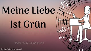 MEINE LIEBE IST GRUN  Johannes Brahms  PIANO ACCOMPANIMENT FOR LOW VOICE  pianist on demand [upl. by Happ]