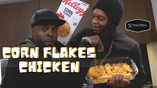 CORN FLAKES CHICKEN WITH DUSS WEST INDIAN CUISINE [upl. by Etnohc354]