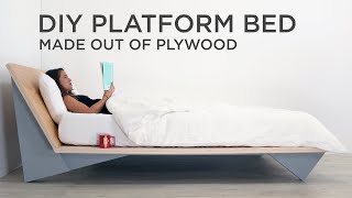 DIY Modern Platform Bed  Made Out of Plywood [upl. by Gernhard814]