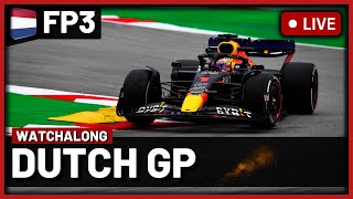 🔴F1 Live  Dutch GP FP3 Watchalong  Live Timing and Commentary RAIN [upl. by Trebla]