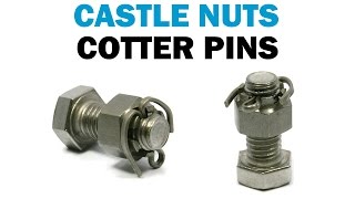 Castle Nuts  How to Install or Fit a Cotter Pin and Slotted Nut  Fasteners 101 [upl. by Errick]