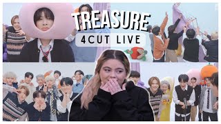 Well this was…appealing  TREASURE  HELLO 4Cut Live REACTION [upl. by Shabbir]