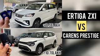 Maruti Ertiga Zxi Vs Kia Carens Prestige ❤️2022 Ertiga Vs Carens Full Comparison ertigavscarens [upl. by Enelyak]