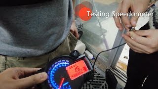 Install and test the universal motorcycle digital Speedometer step by step [upl. by Inga546]