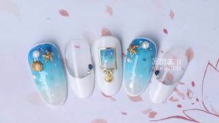 【Watch Nail】Romantic French Nails and Gradational Ocean【推荐第446期】浪漫法式，渐变海洋风 [upl. by Aicilegna]