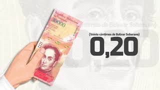 Equivalencia del billete de Bs 20000 con el Bolívar Soberano [upl. by Rentschler56]