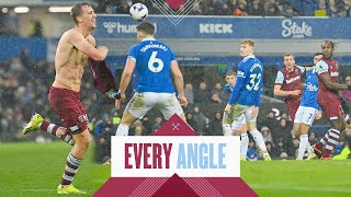 Souček’s Stunning Half Volley v Everton 💥  Every Angle [upl. by Imef22]