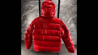 Moncler Ruby Red Bady Short Down Jacket available on Wornright Authenticated Luxury [upl. by Jessen]