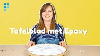 CreaChick maakt een Marmer tafel van epoxy  DIY tutorial [upl. by Atiuqahs]