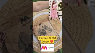 Myntra Festive Outfit Inspo ❤️ fashion kurtaset myntra [upl. by Watkin]