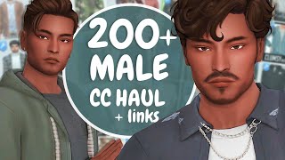 200 MALE CC LINKS  Hair Facial Hair amp Clothes  The Sims 4 [upl. by Gargan]