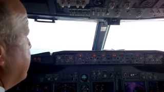 Landing at Larnaca Airport Coclpit View [upl. by Mahgem]