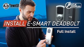 Locksmithing 101  Full Install Of The TownSteel ESmart 5000 Series Electronic Deadbolt [upl. by Atiluap768]