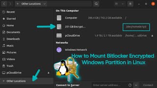 How to Mount Bitlocker Encrypted Windows Partition in Linux [upl. by Ynattirb]