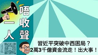 一人唔收聲 習近平突破中西困局？2萬3千億資金流走！出大事！ [upl. by Ripp]