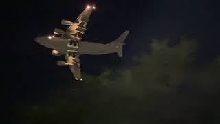 USAF Boeing C17A Globemaster III Landing at Charleston International Airport92024 [upl. by Damek]