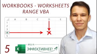 Workbooks  Worksheets  Range Разбираемся Серия VBA 5 [upl. by Krystyna]