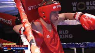 Nikolajs Zamjatins LAT vs Sebastiano Rizzo GER World Boxing U19 Championships 2024 60kg [upl. by Birecree800]