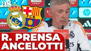 ANCELOTTI RUEDA DE PRENSA COMPLETA  Previa EL CLÁSICO REAL MADRID vs FC BARCELONA [upl. by Ness568]